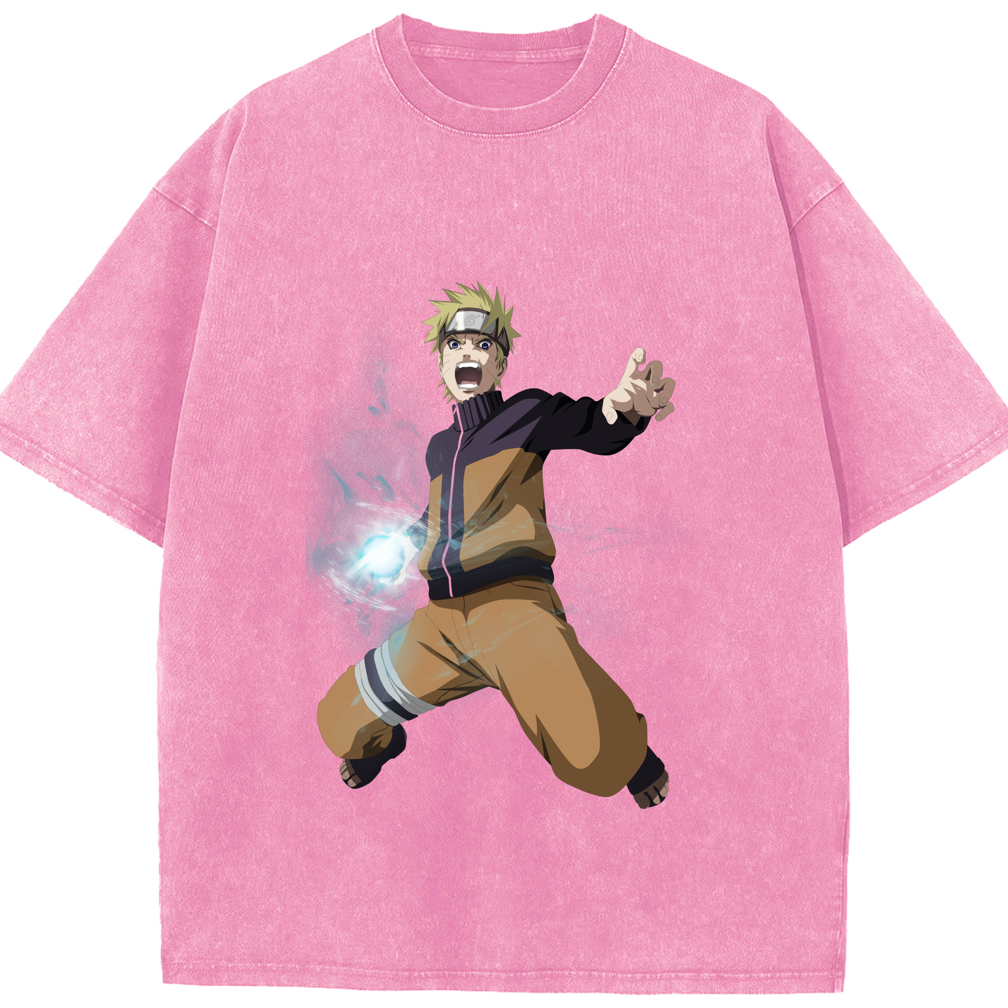 （画像用） NARUTO -ナルト- うずまき ナルト Uzumaki Naruto 綿100% ヴィンテージ風 半袖Tシャツ（フロントプリント）